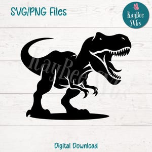 Brüllender T-Rex SVG PNG Dinosaurier Clipart für prähistorisches und Jura Handwerk | Schneidedatei für Cricut, Silhouette, Lasergravur, Sublimation