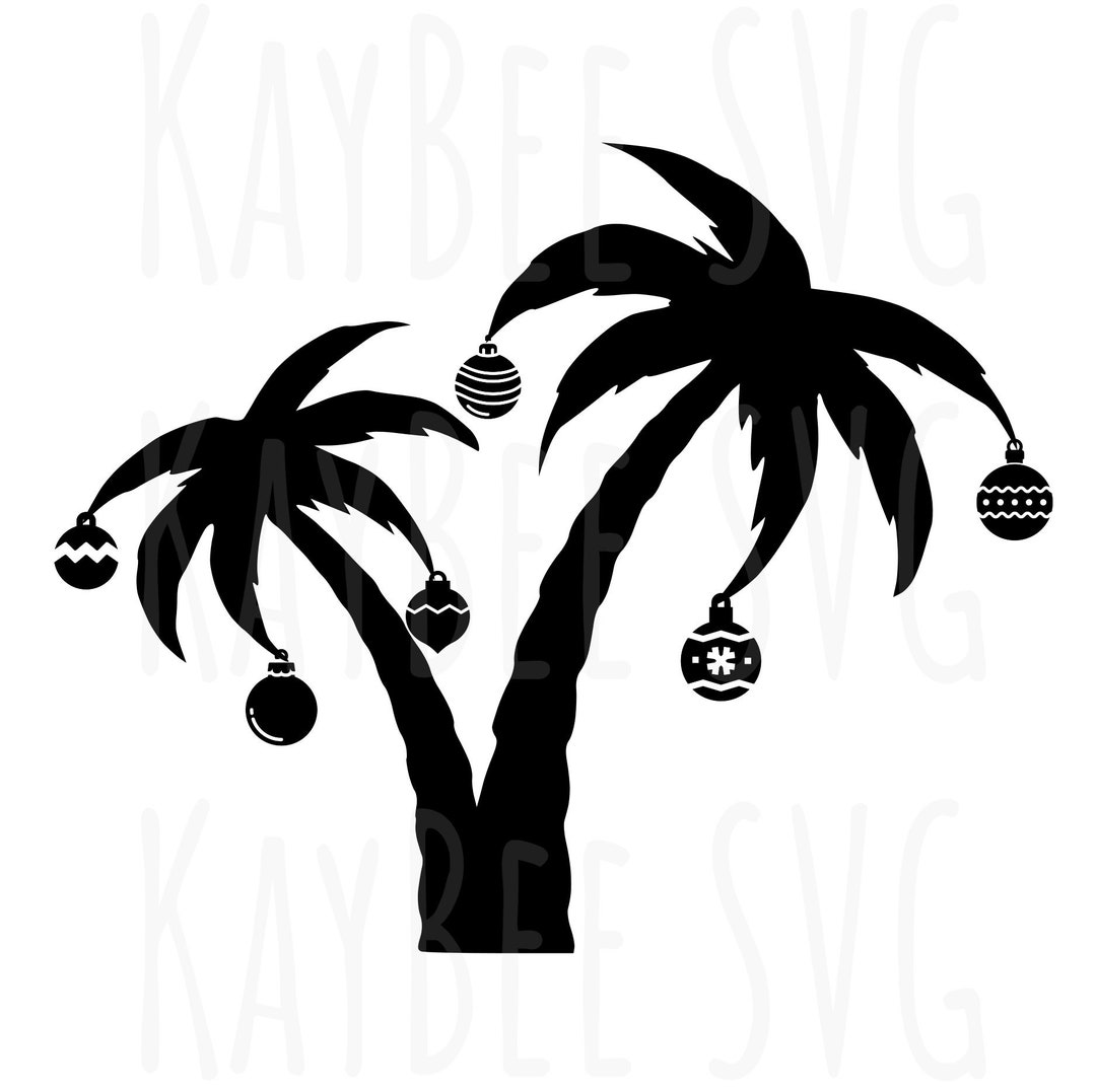 Christmas Palm Tree SVG PNG JPG Clipart Digital Cut File - Etsy