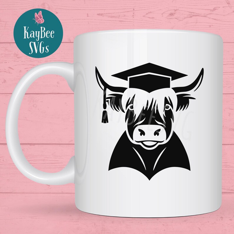 Highland Cow Graduation Cap SVG, PNG, Cricut, Silhouette (digital) - Etsy