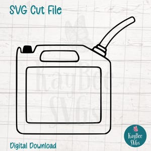 Tanica di benzina SVG PNG File di taglio per Cricut, Silhouette Download digitale, Incisione laser, Stampa a sublimazione, Clipart per uso commerciale