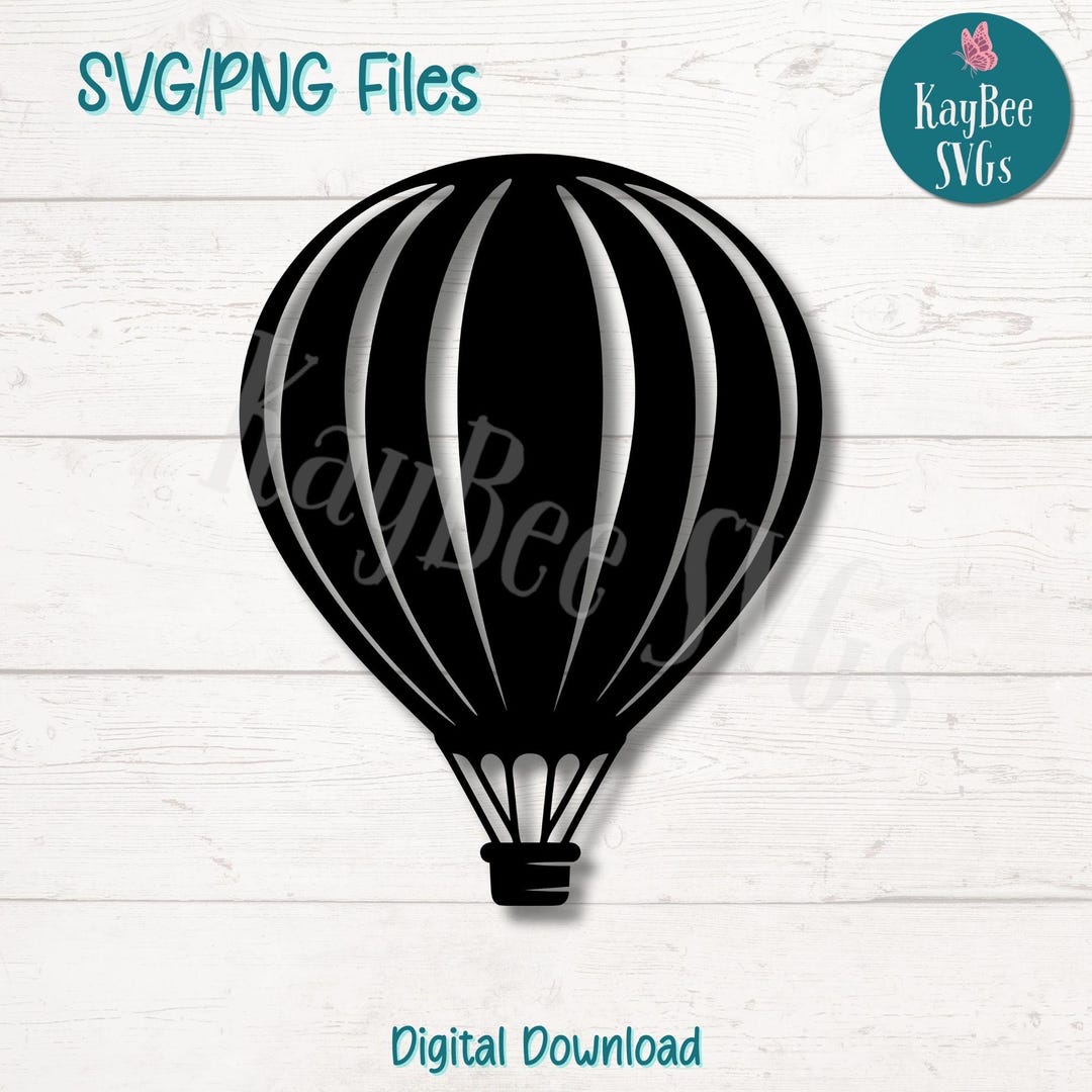 Hot Air Balloon SVG PNG Cut Files for Cricut, Silhouette Digital ...