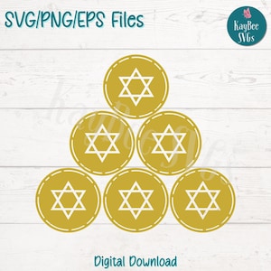 Gelt SVG PNG Chanukka Schokolade Münze Clipart für jüdischen Feiertag Handwerk | Schneidedatei für Cricut, Silhouette, Lasergravur, Sublimation