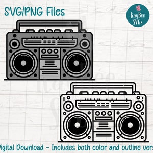 Portable Stereo SVG/PNG Dateien für Cricut, Silhouette, digitaler Download, druckbare Clipart, kommerzielle Nutzung Clip Art, Sublimation