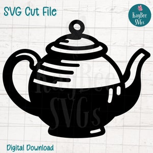 Bule de chá SVG PNG Tea Lover Clipart para decoração de cozinha e artesanato aconchegante | Arquivo de corte para Cricut, Silhouette, Gravação a laser, Sublimação, Impressão