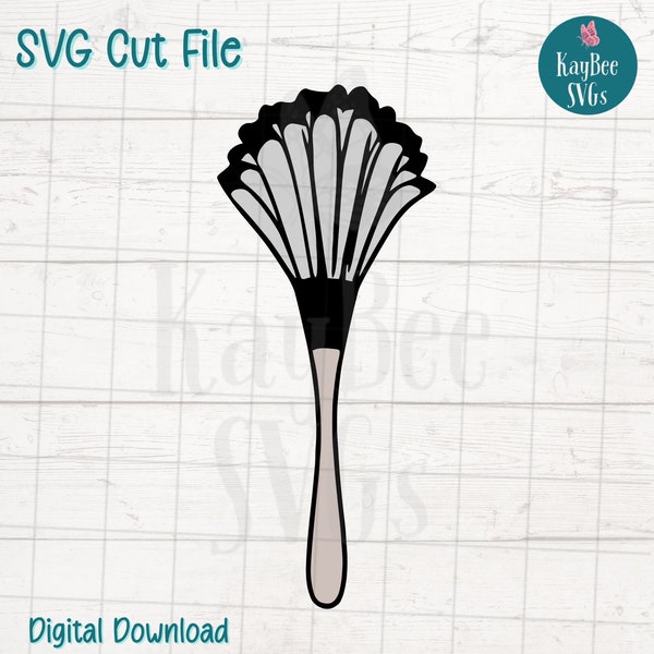 Feather Duster SVG Cut File for Cricut, Silhouette, Digital Download, Printable Clipart, Commercial Use, Clip Art, Laser Stencil Outline
