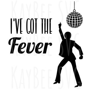 Tengo fiebre - Bola de baile de discoteca del sábado por la noche SVG PNG JPG Clipart Archivo de corte digital Descarga para Cricut Silhouette - Uso comercial