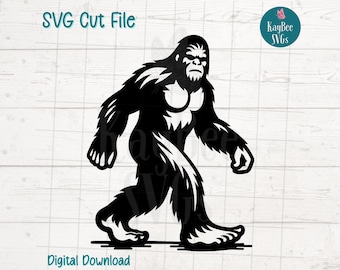 Bigfoot Sasquatch SVG PNG Clipart Cut Files for Cricut, Silhouette, Laser Engraving, Sublimation (Digital)