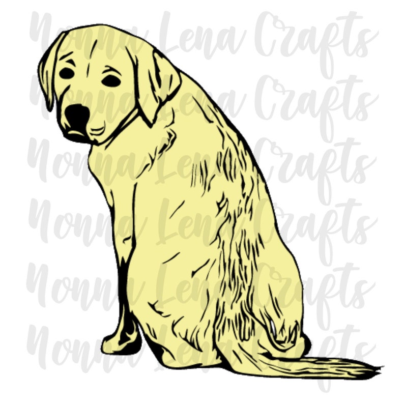 Download Golden Retriever Puppy Dog SVG PNG JPG Clipart Cut File | Etsy