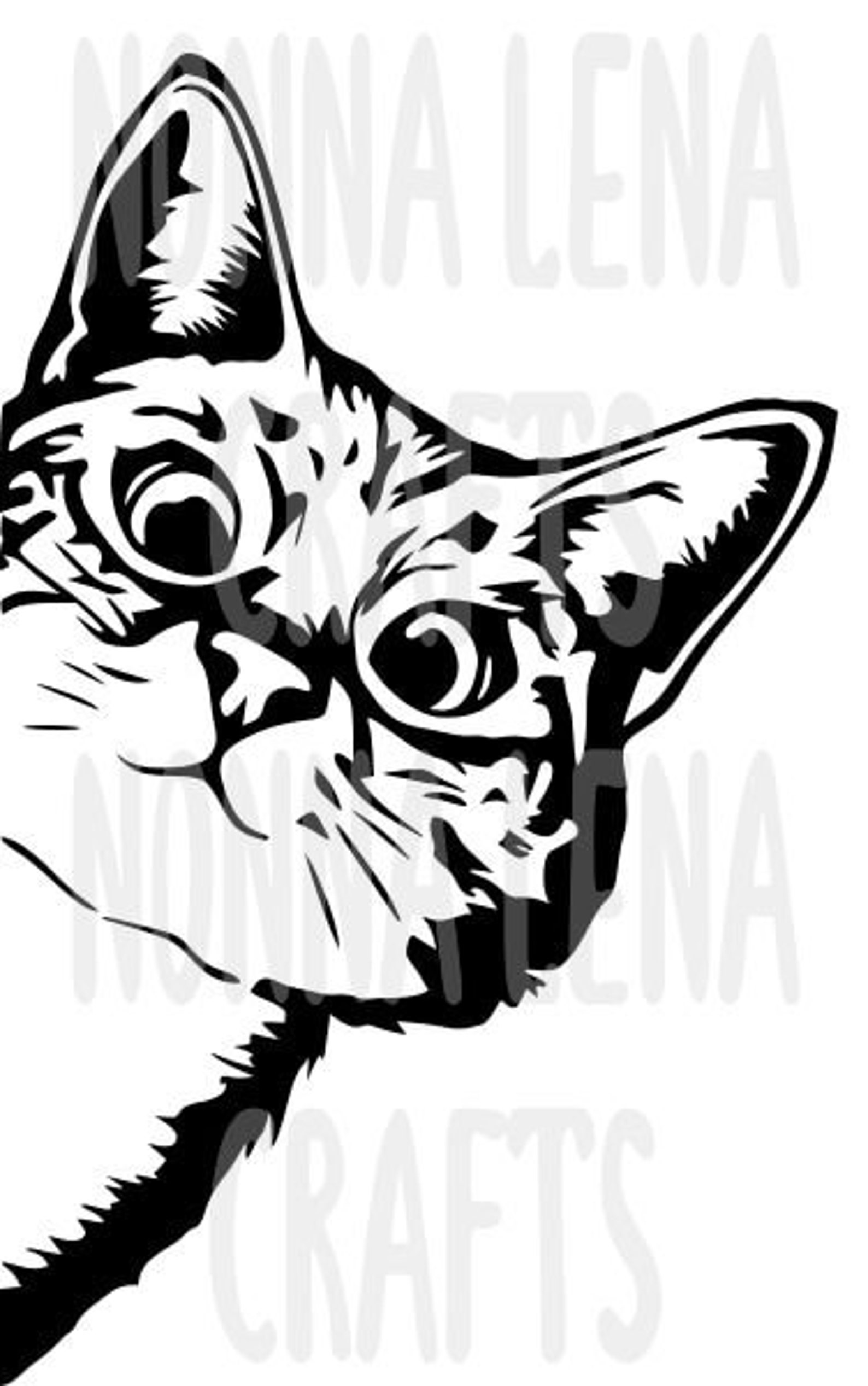 Cat Peeking SVG PNG JPG Clipart Cut File Download for Cricut | Etsy