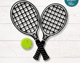 Tennis Racquets SVG PNG Clipart Cut Files for Cricut, Silhouette, Laser Engraving, Sublimation (Digital)