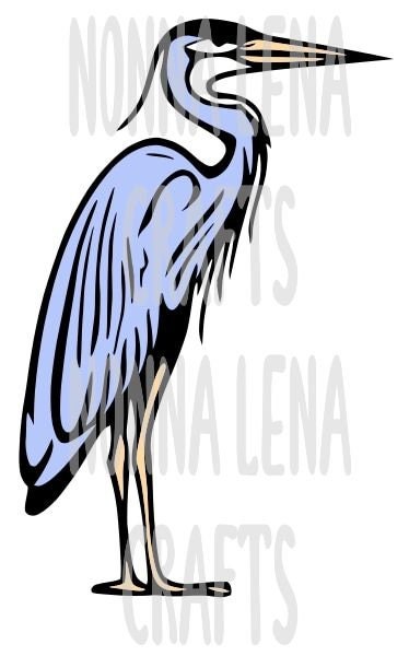 Great Blue Heron Bird SVG PNG JPG Clipart Cut File Download | Etsy
