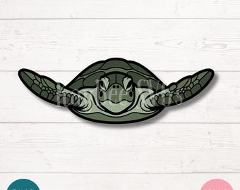 Sea Turtle SVG, Marine Animal Clipart for Cricut, Silhouette (Digital)