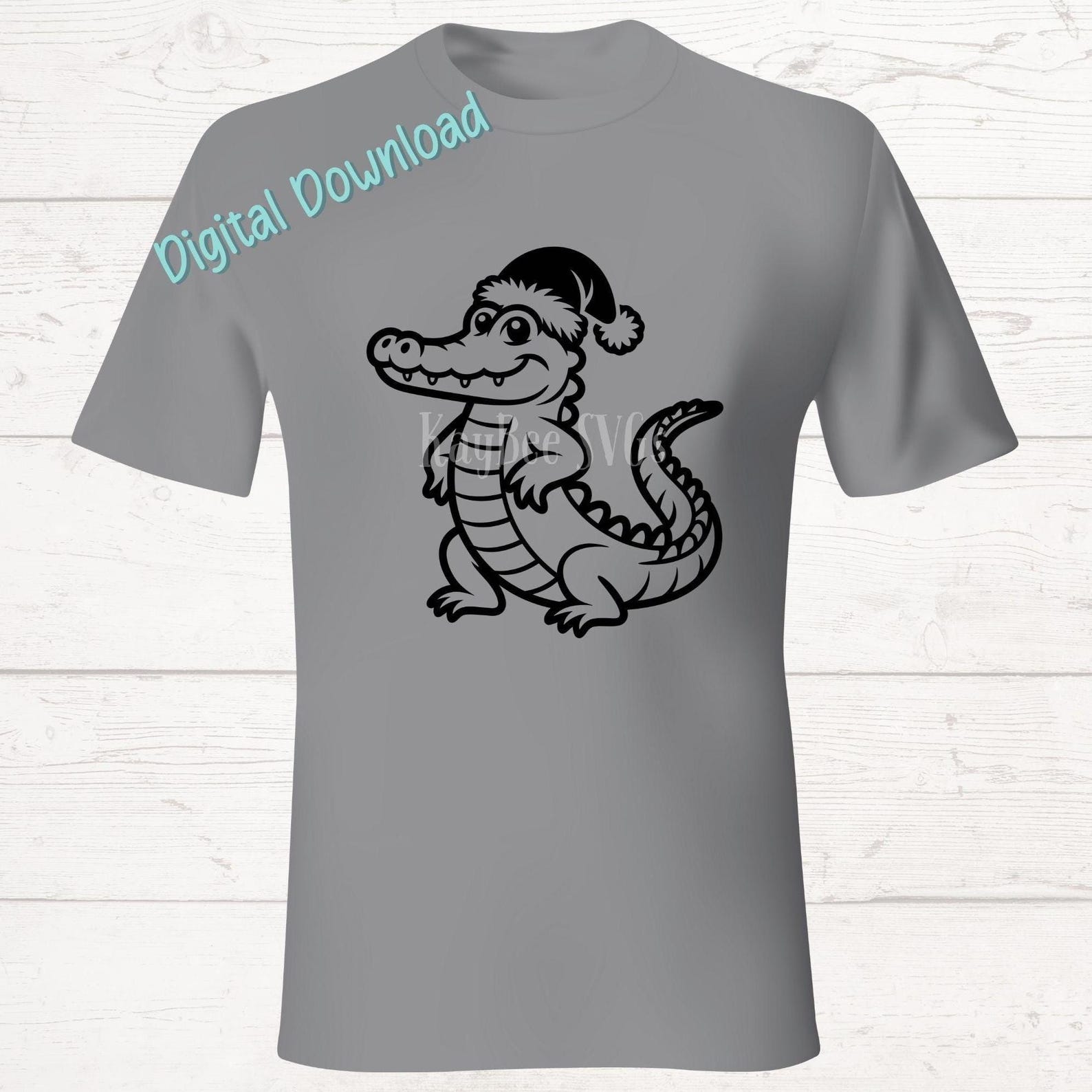 Christmas Alligator SVG PNG Clipart Cut Files for Cricut, Silhouette ...