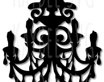 Chandelier SVG PNG JPG Clipart Digital Cut File Download for Cricut Silhouette Sublimation Art - Commercial Use