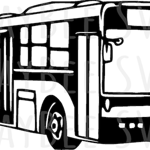 Ônibus urbano SVG PNG JPG Clipart Arquivo de corte digital para download para Cricut Silhouette Sublimation - Uso comercial