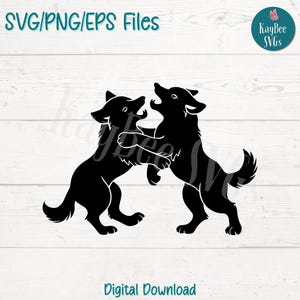 Ludique louveteaux SVG PNG Clipart animal mignon pour la nature et travaux manuels pour bébé | Fichier de découpe pour Cricut, Silhouette, gravure laser, sublimation