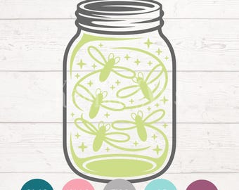 Firefly Jar SVG PNG Clipart Cut Files for Cricut, Silhouette, Laser Engraving, Sublimation (Digital)
