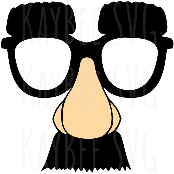 Lustige Schnurrbart Brille SVG PNG JPG Clipart Digital geschnitten Datei Download für Cricut Silhouette Sublimation druckbare Kunst - nur persönlichen Gebrauch