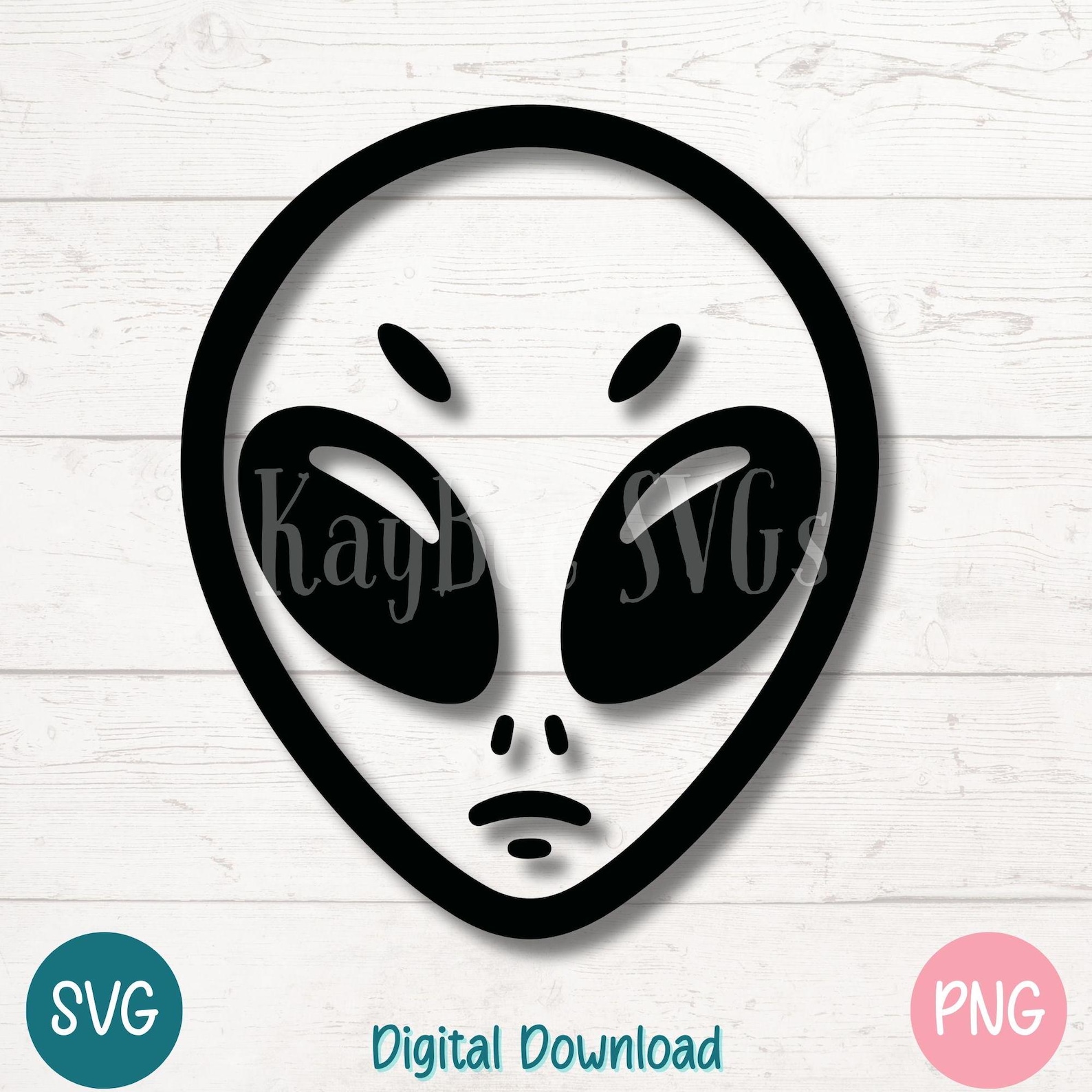 Alien Face SVG | Sci-fi Extraterrestrial PNG (digital) - Etsy
