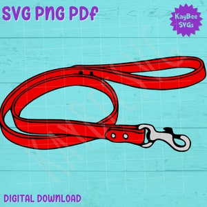 Dog Leash SVG PNG PDF Clipart Digital Cut File Download for Cricut Silhouette Sublimation Printable Art - Commercial Use
