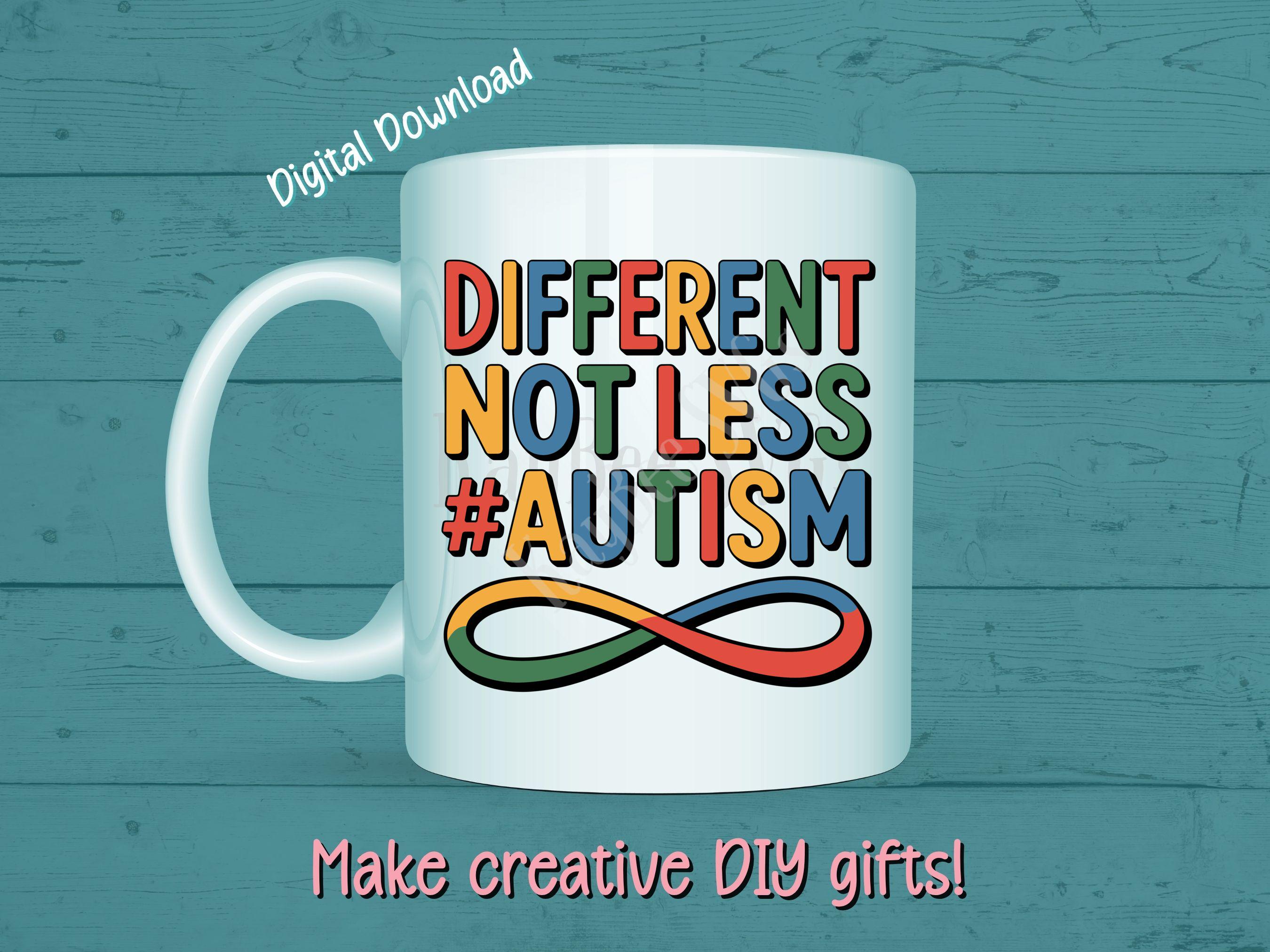 Different Not Less - Autism SVG PNG Clipart Cut Files for Cricut ...