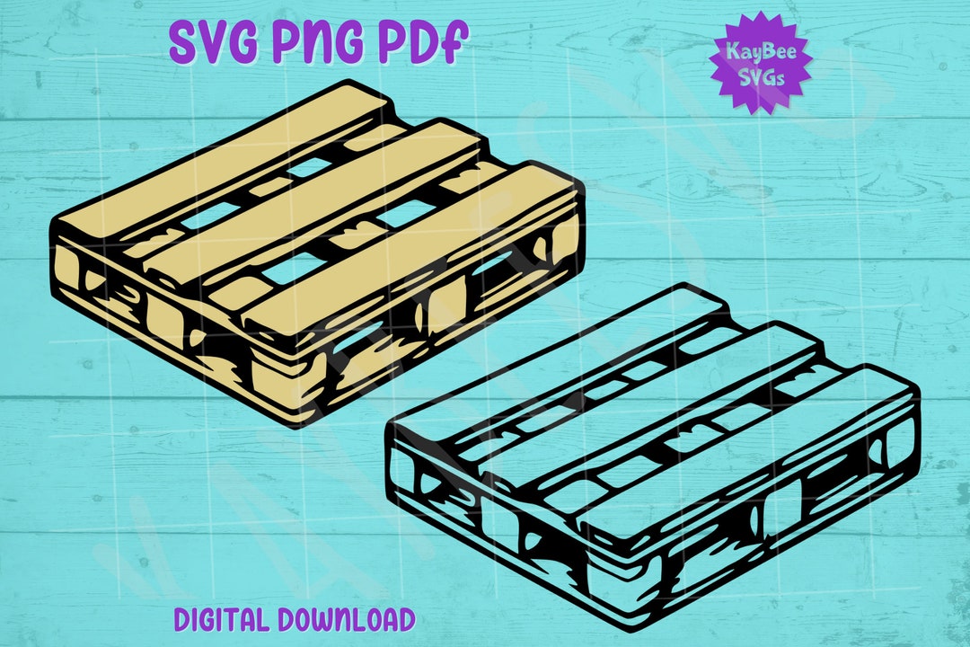 Wooden Pallet SVG PNG PDF Clipart Digital Cut File Download Etsy