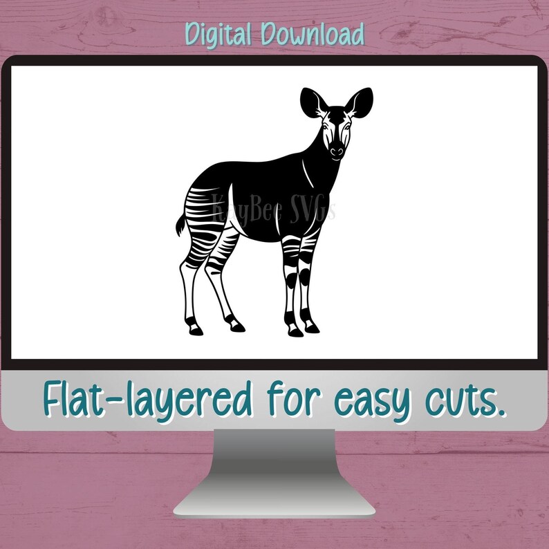 Okapi SVG PNG Clipart Cut Files for Cricut, Silhouette, Laser Engraving ...