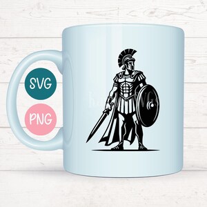 Roman Centurion SVG PNG Clipart Cut Files for Cricut, Silhouette, Laser Engraving, Sublimation (Digital) Bild 5