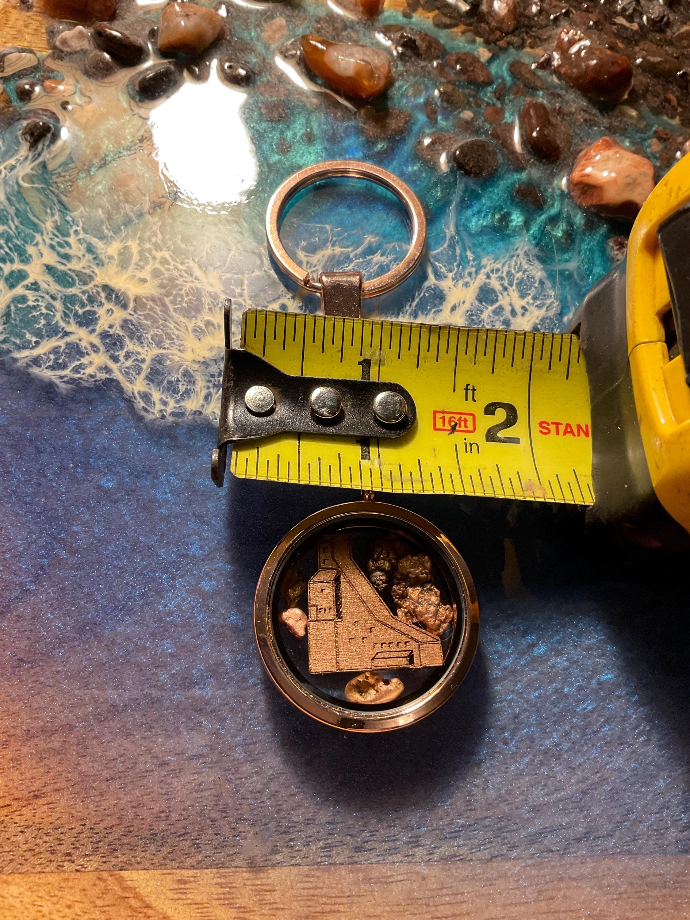 Quincy Mine Keychain, Locket, With Copper Nuggets, SEE VIDEO, Upper ...