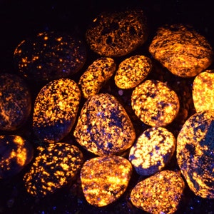 Yooper stones  Fluorescent Sodalites 1 lb lot emberlites Lake Superior UV Glow Rocks