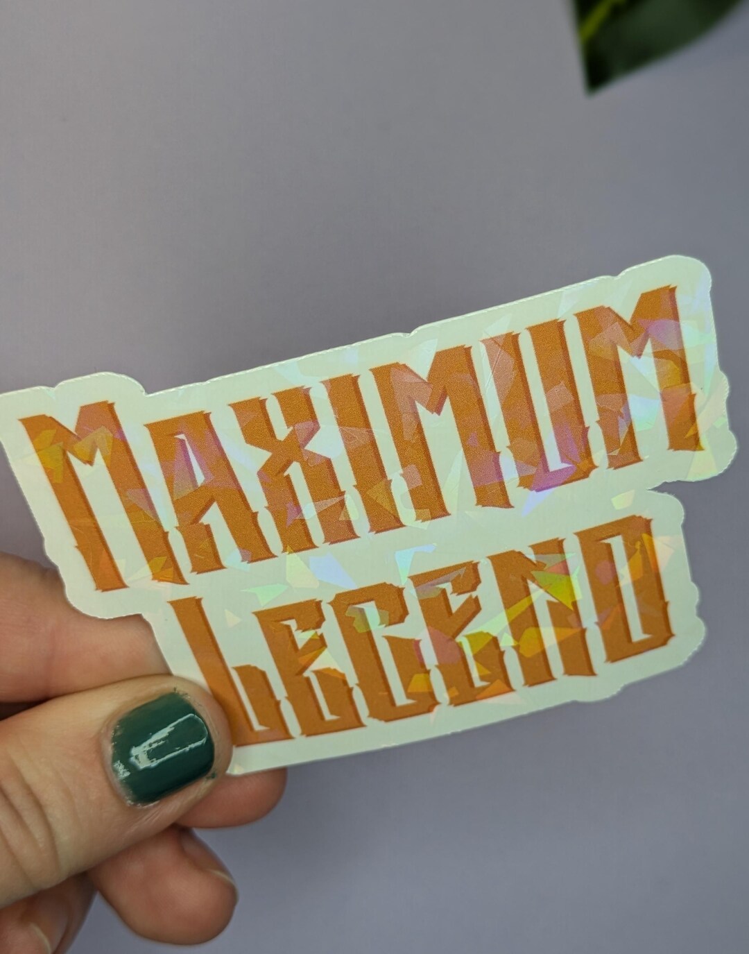 Maximum Legend Holographic Vinyl Sticker, Dimension 20 - Etsy
