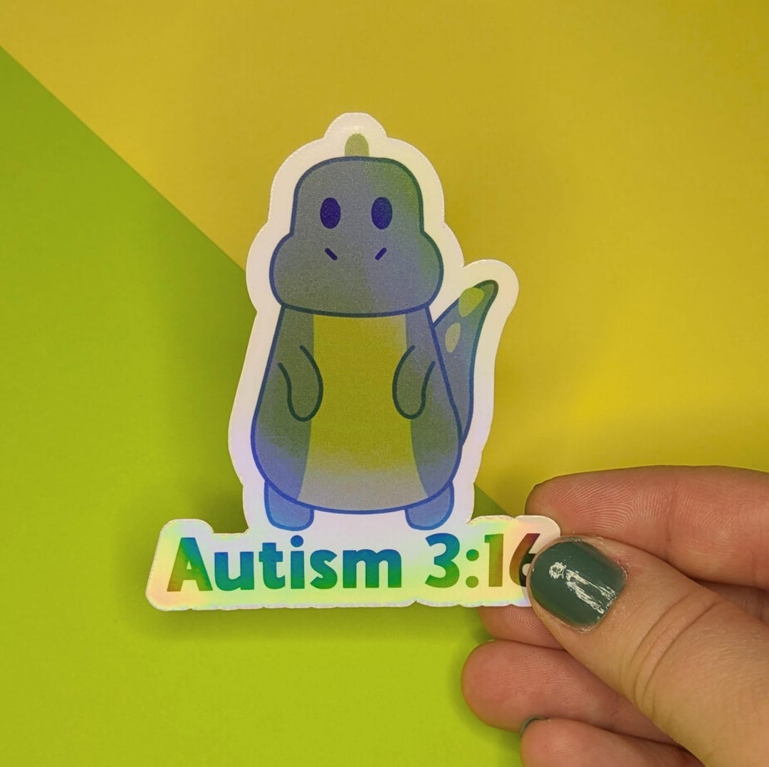 Autism 3:16 Vinyl Sticker, Autism Sticker, Autism Humor, Vinyl Sticker ...
