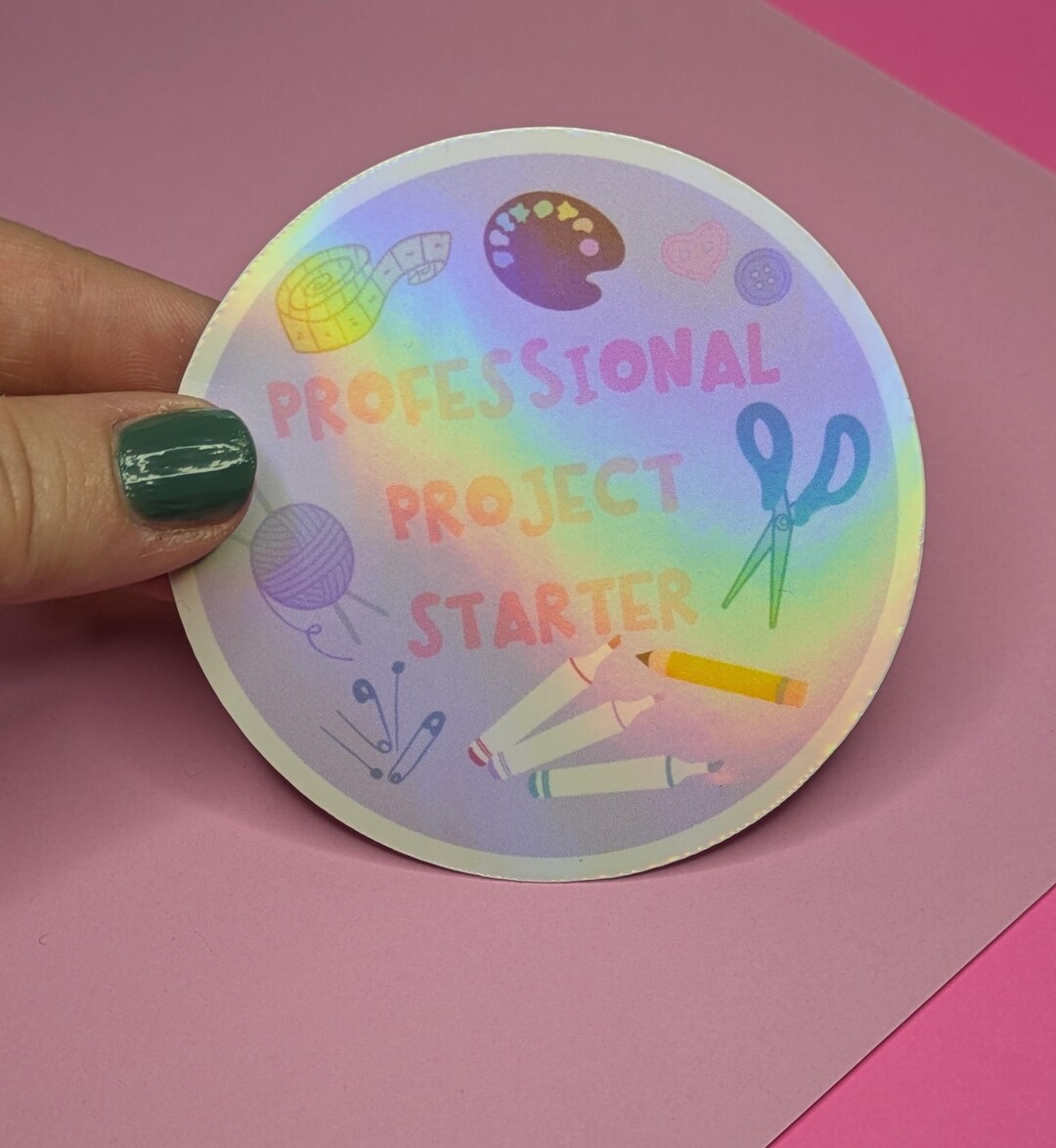 Holographic Vinyl Sticker: Professional Project Starter Decal - Etsy