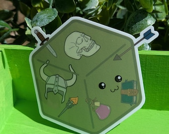 Gelatinous Cube Vinyl Sticker, DnD Monster, Laptop Decal