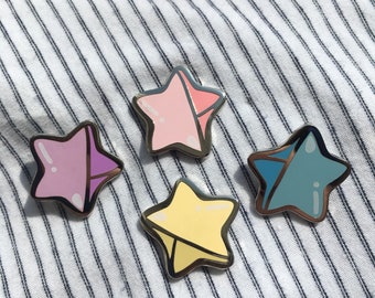Paper Stars Hard Enamel Pins