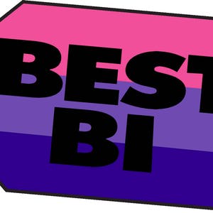 Best Bi Hard Enamel Pin lapel pin brooch badge flair lgbtq image 3