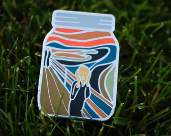 The Scream Hard Enamel Pin | lapel pin hat pin flair edvard munch flair brooch