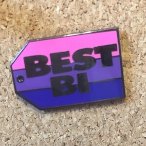 Best Bi Hard Enamel Pin lapel pin brooch badge flair lgbtq image 2