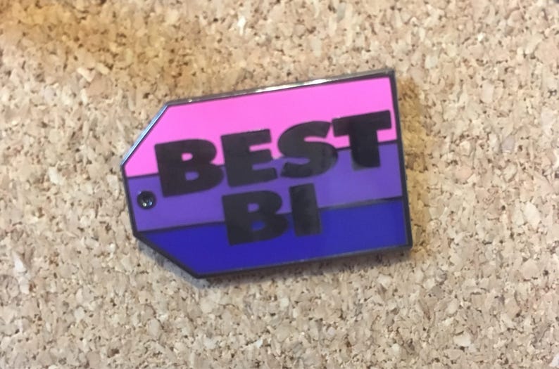 Best Bi Hard Enamel Pin lapel pin brooch badge flair lgbtq image 2