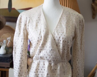 VIntage St. John wrap peplum sweater
