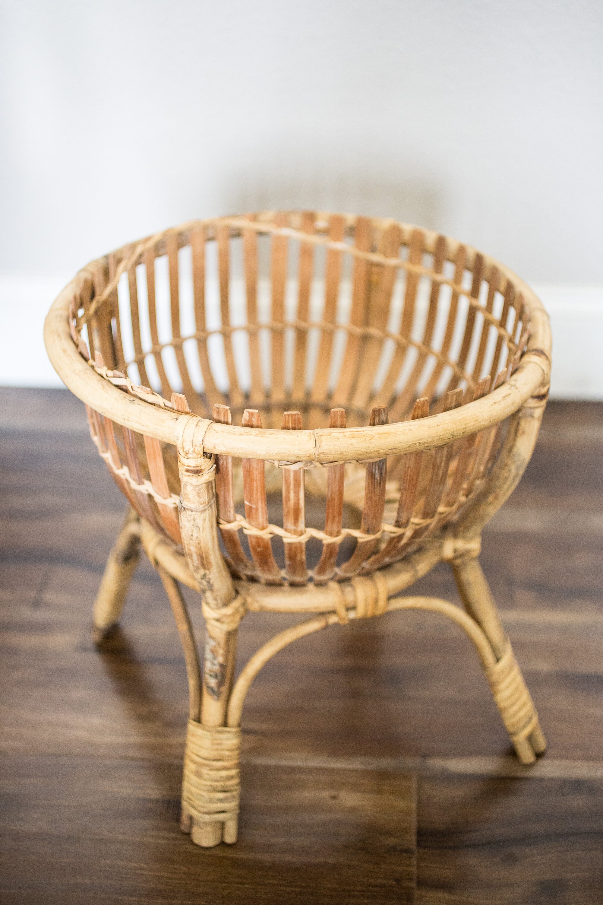 Unique Rattan / Bamboo Plant holder Etsy