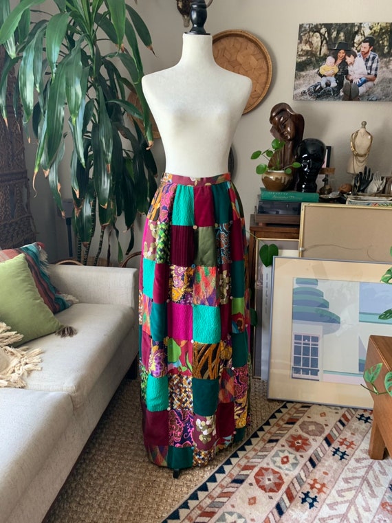 Vintage quilted patchwork skirt by Mountain Arisan