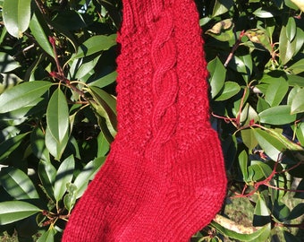 Hand Knit Christmas Stocking