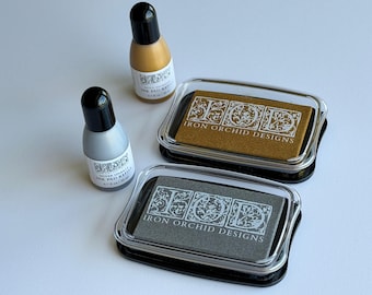 IOD Metallic Pigment Ink - Gold Shimmer & Silver Sparkle