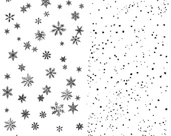 Flurry IOD Stamp | 12x12 Winter Snowflake Decor Stamp Sheet by Iron Orchid Designs | Vintage Christmas Background & Holiday Craft Stamp