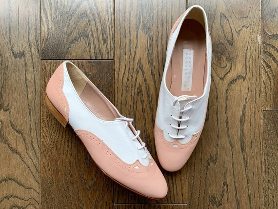 pink wingtip shoes