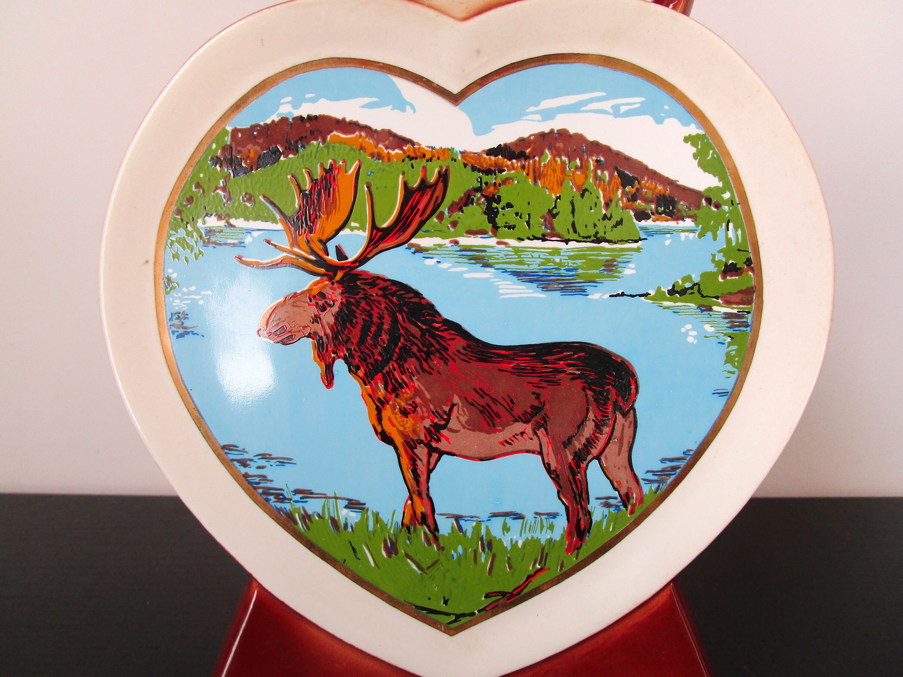 Rustic Ceramic Moose Decanter. Colorful Brown Pottery Vase Etsy