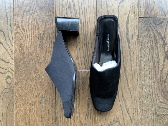 Minimalist Square Toe Mules, 9. Vintage 90s black