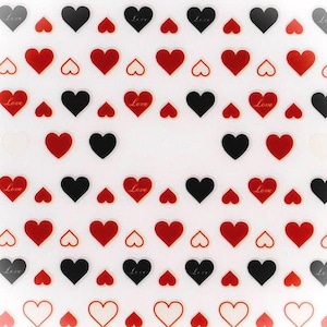 Valentines Nail Stickers - Nail Art - Vday Nail Decals- Valentines Nail Decals- Heart Nails Stickers- Heart Nail Art - Heart Nail Decals