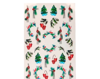 Festive Christmas Nail Stickers - Christmas Nail Decals for Stylish Xmas Nail Art